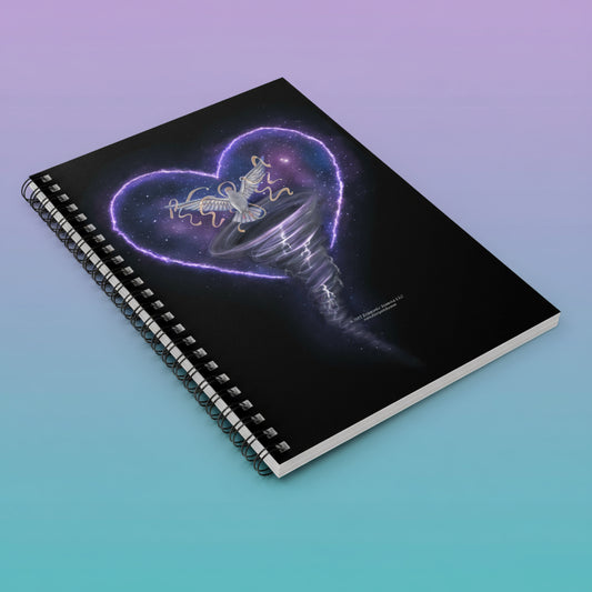The Gravity of Love — Ruled Line Spiral Notebook
