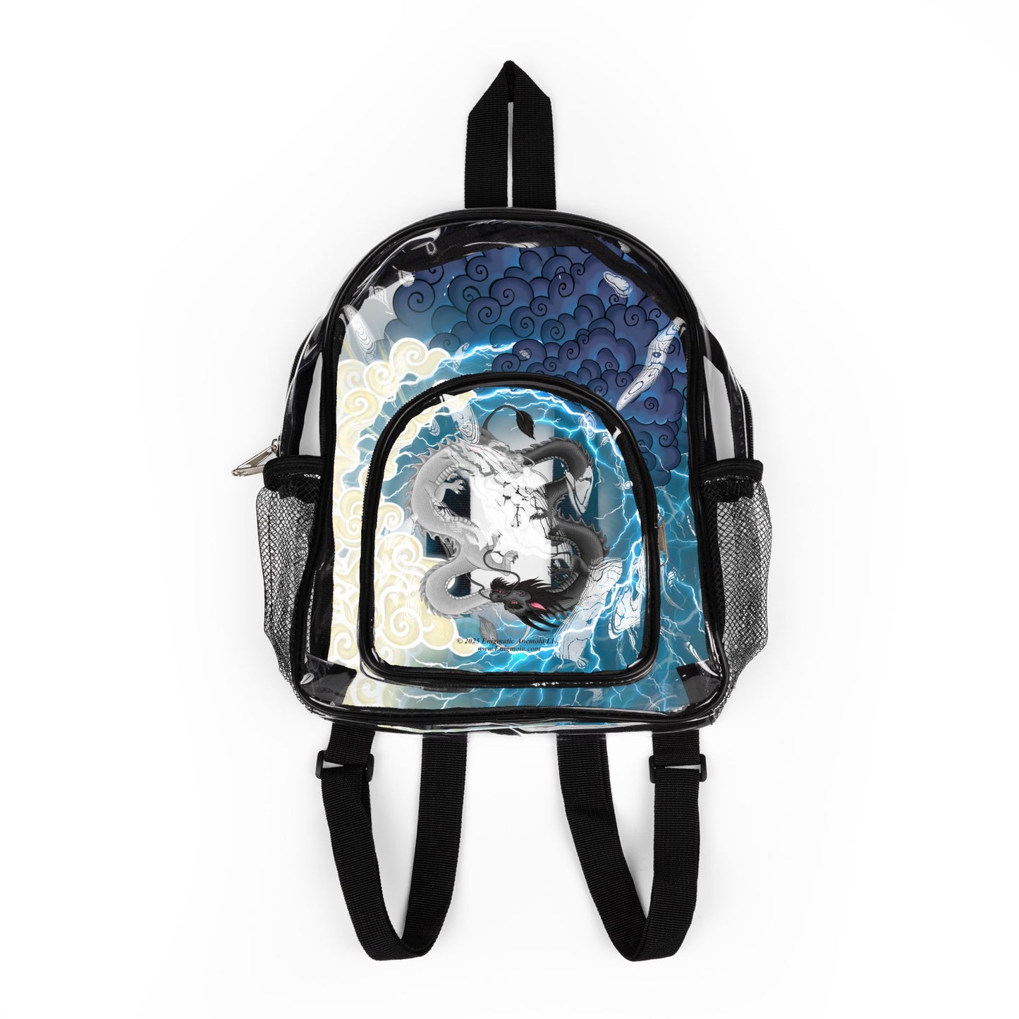 Hurricos & Zephyr — Chinese Yin Yang Dragon Clear Transparent Stadium Backpack
