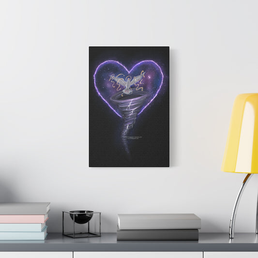The Gravity of Love — Heart-Themed Galactic Dove Art Print