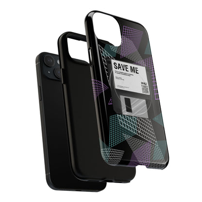 CTRL+S — "SAVE ME" Retro Tech Grid Trendy Tough Magnetic Phone Case