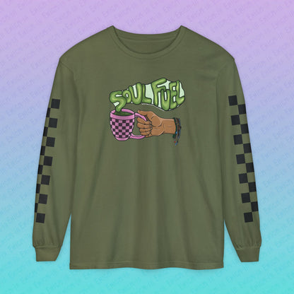 Soul Fuel — Coffee & Tea Lover Deluxe Unisex Long Sleeve Graphic T-Shirt