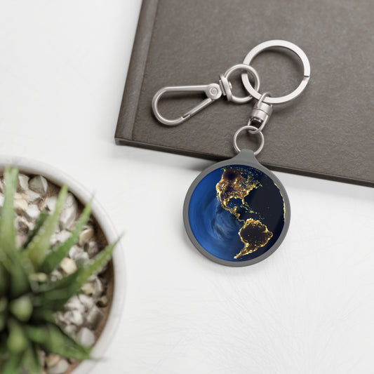 Fireflies — Cosmic Earth at Night Keychain