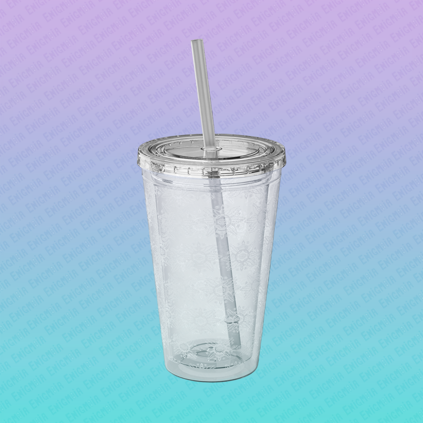 Be Not Afraid - Seraphim - Biblically Accurate Angel Sunsplash Clear Tumbler with Straw (16oz)