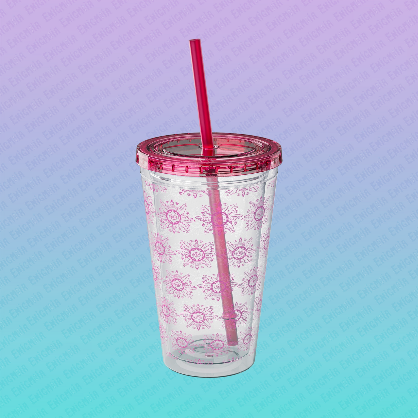 Be Not Afraid - Seraphim - Biblically Accurate Angel Sunsplash Clear Tumbler with Straw (16oz)