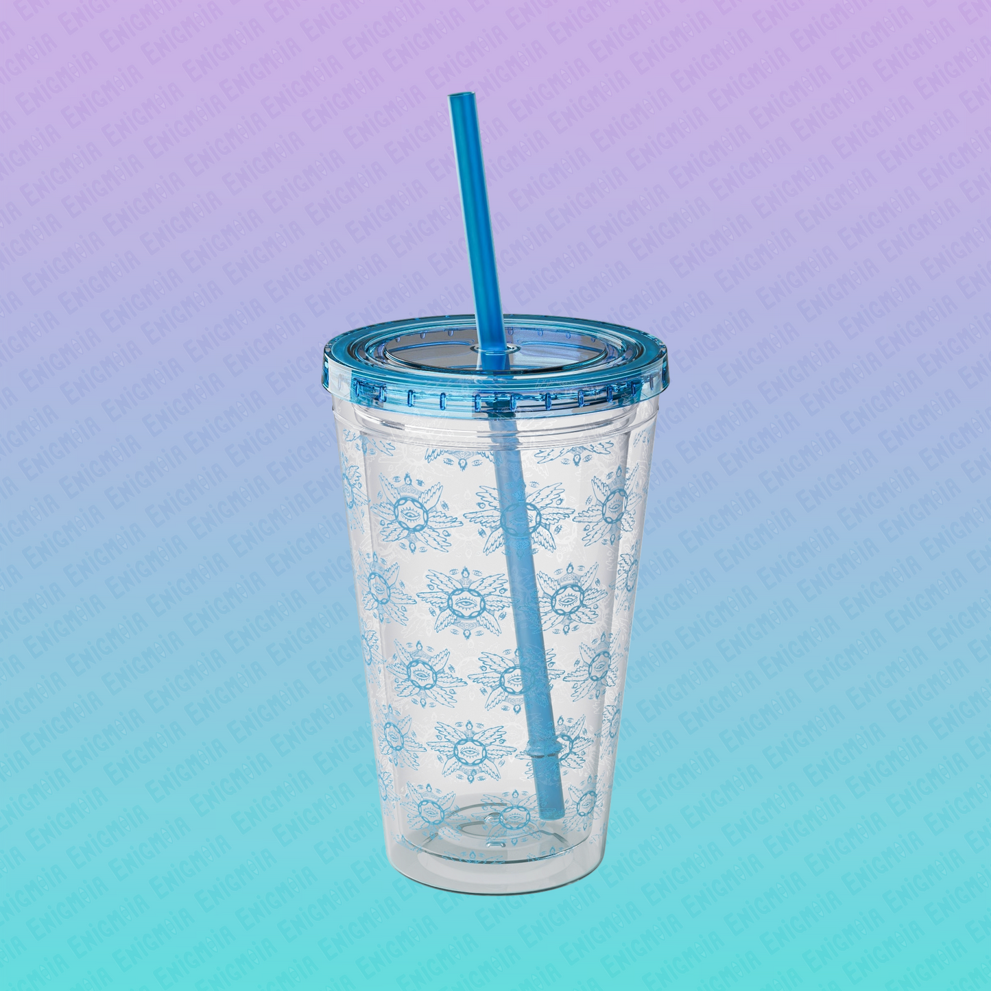 Be Not Afraid - Seraphim - Biblically Accurate Angel Sunsplash Clear Tumbler with Straw (16oz)