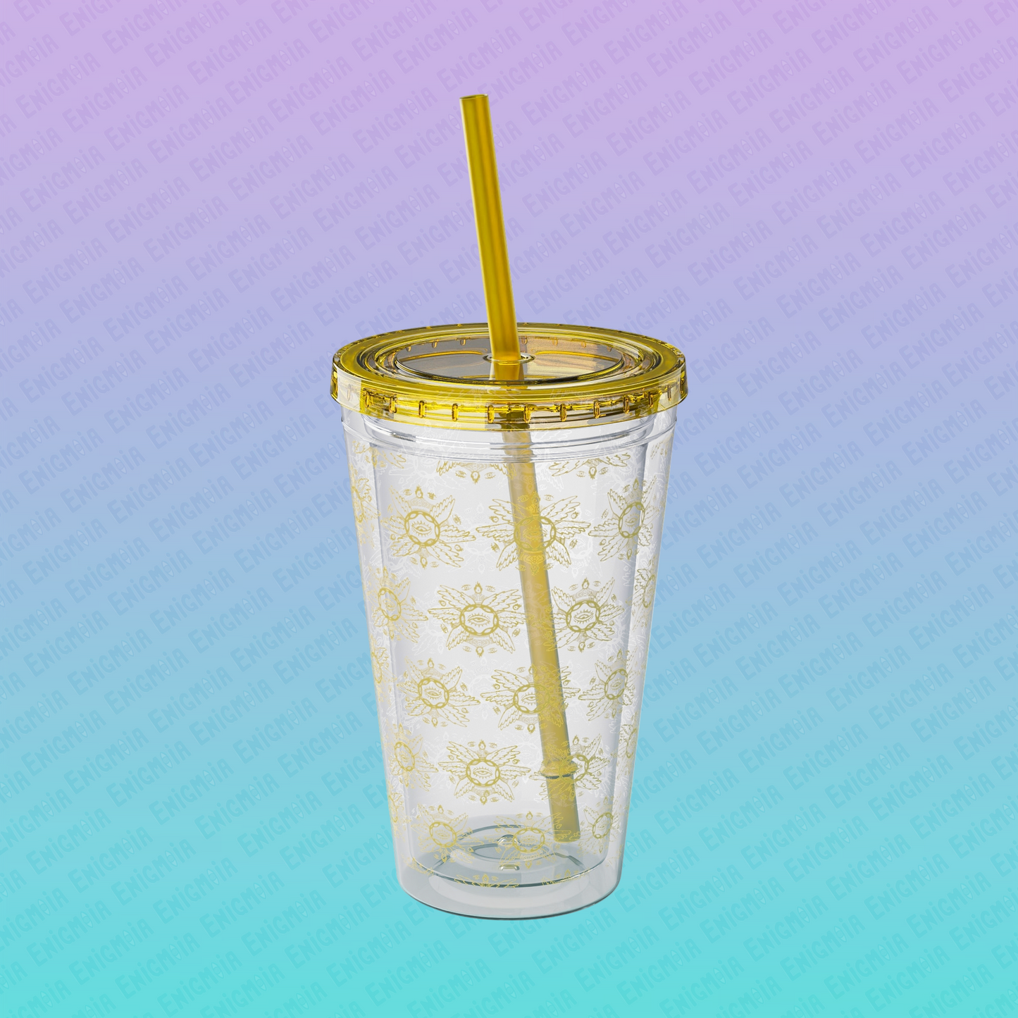 Be Not Afraid - Seraphim - Biblically Accurate Angel Sunsplash Clear Tumbler with Straw (16oz)