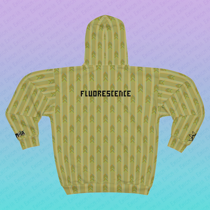 Fluorescence — RGB Glitch Backrooms Wallpaper Pattern AOP Zip Hoodie