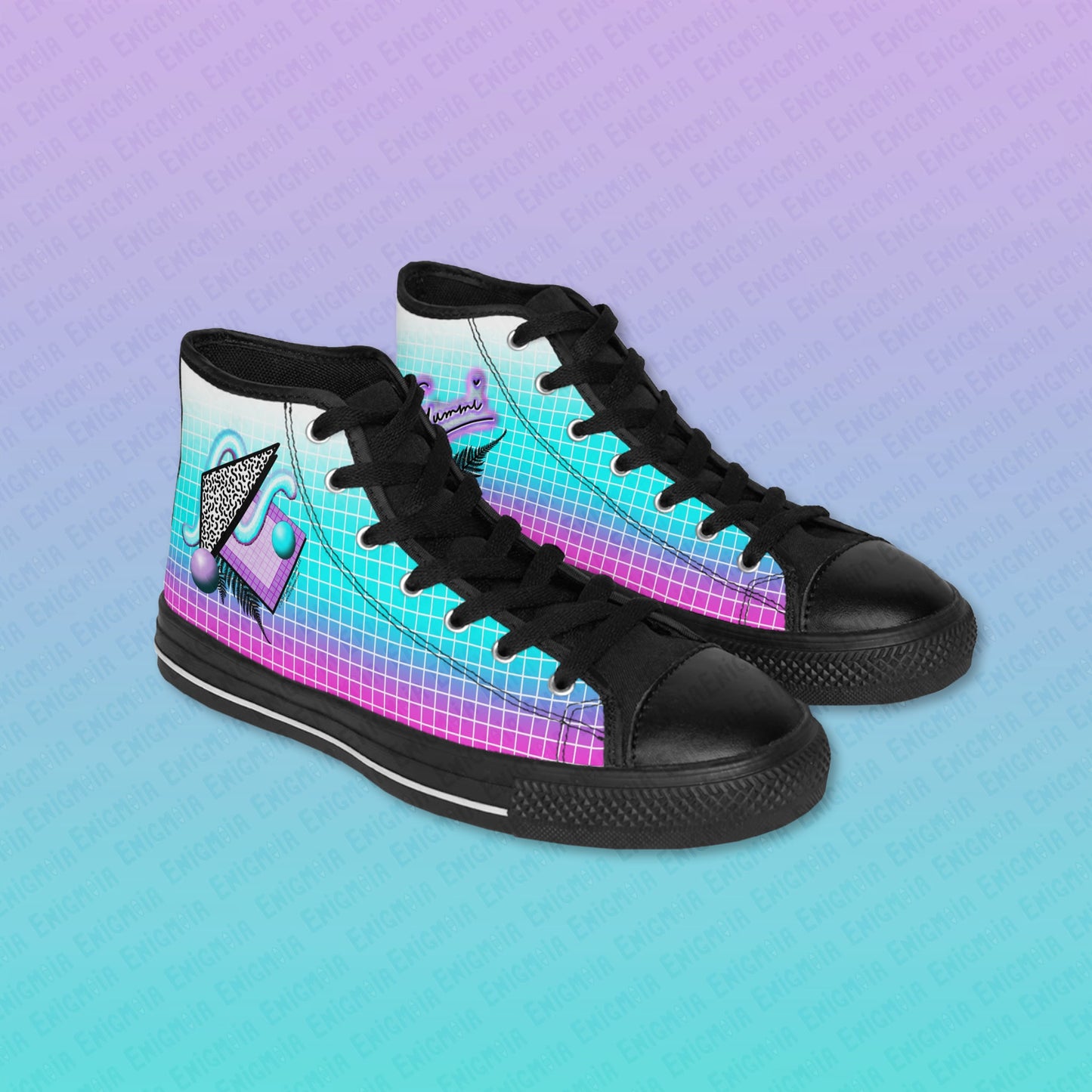 Gummi — Retro Aesthetic Geometric Memphis Style Pastel Vaporwave Women's Classic Sneakers