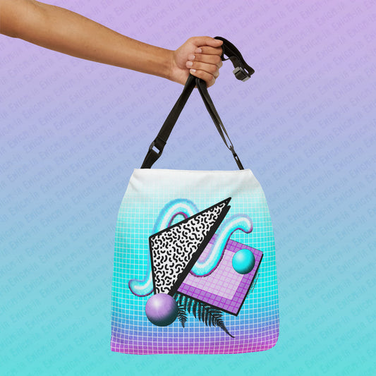 Gummi — Retro Aesthetic Geometric Memphis Style Pastel Vaporwave Adjustable Tote Bag