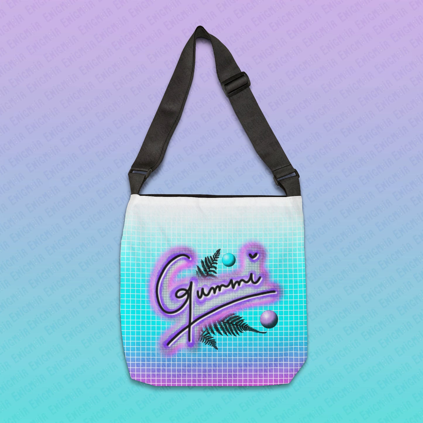 Gummi — Retro Aesthetic Geometric Memphis Style Pastel Vaporwave Adjustable Tote Bag