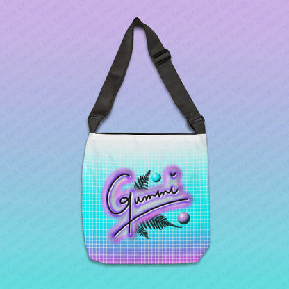 Gummi — Retro Aesthetic Geometric Memphis Style Pastel Vaporwave Adjustable Tote Bag
