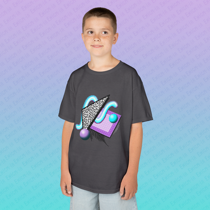 Gummi — Retro Aesthetic Geometric Memphis Style Pastel Vaporwave Graphic Kids T-Shirt