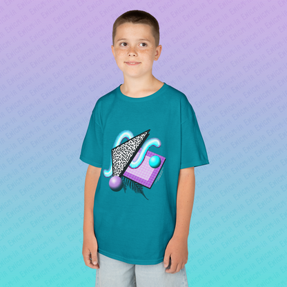 Gummi — Retro Aesthetic Geometric Memphis Style Pastel Vaporwave Graphic Kids T-Shirt