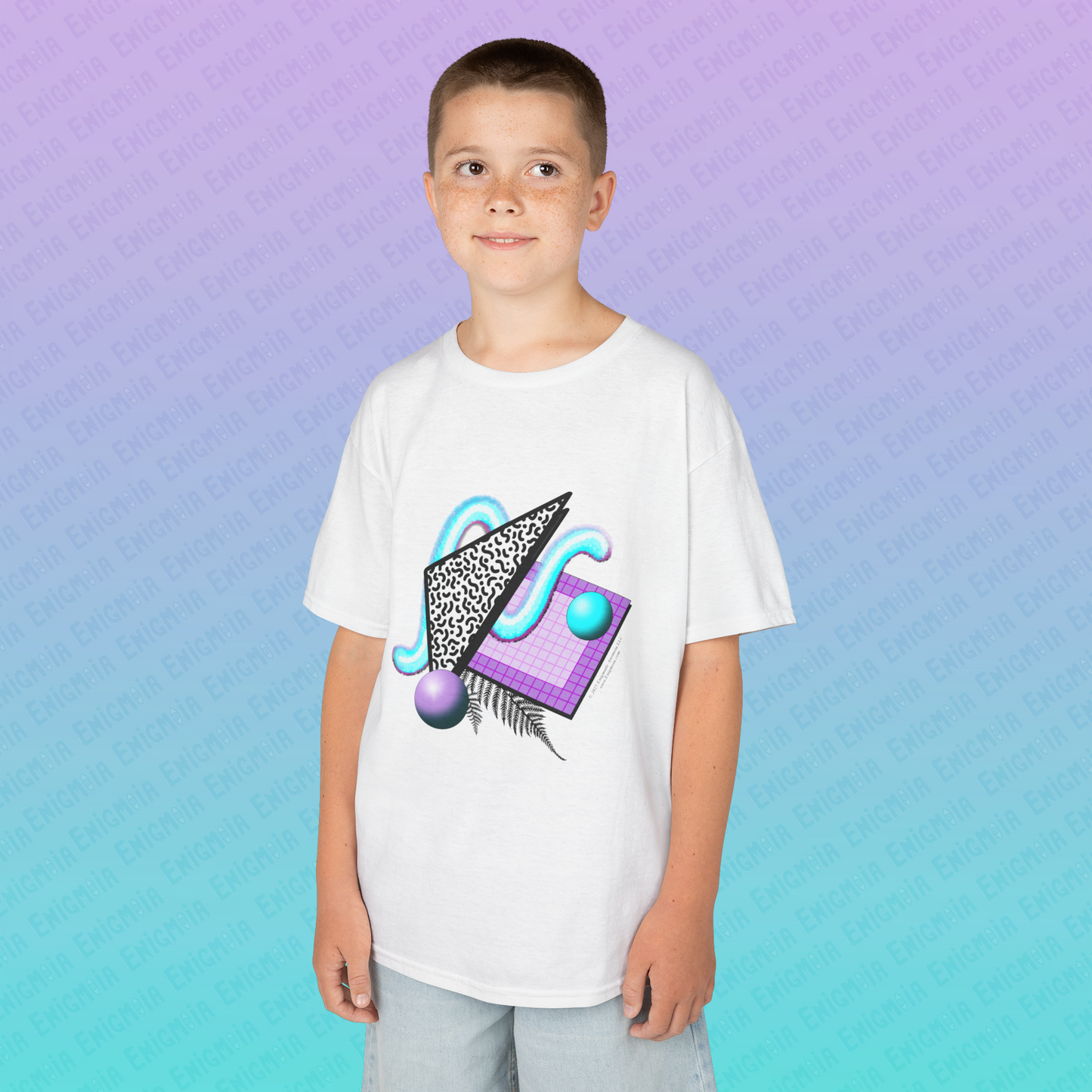 Gummi — Retro Aesthetic Geometric Memphis Style Pastel Vaporwave Graphic Kids T-Shirt