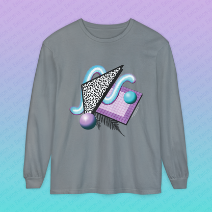Gummi — Retro Aesthetic Geometric Memphis Style Pastel Vaporwave Unisex Long Sleeve T-Shirt