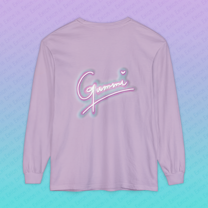 Gummi — Retro Aesthetic Geometric Memphis Style Pastel Vaporwave Unisex Long Sleeve T-Shirt