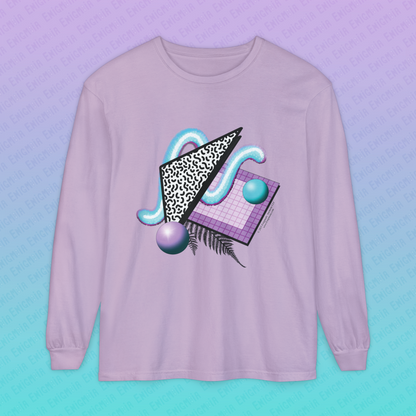 Gummi — Retro Aesthetic Geometric Memphis Style Pastel Vaporwave Unisex Long Sleeve T-Shirt