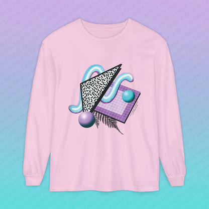 Gummi — Retro Aesthetic Geometric Memphis Style Pastel Vaporwave Unisex Long Sleeve T-Shirt