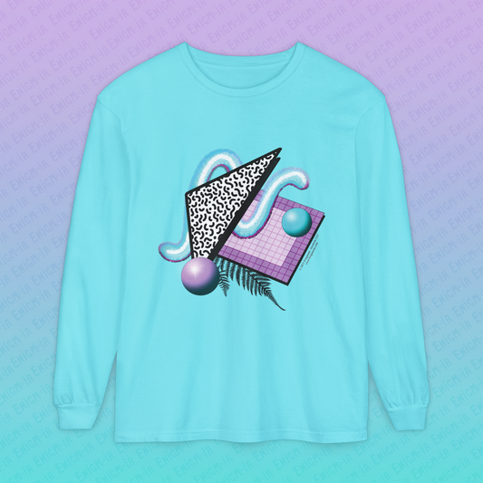 Gummi — Retro Aesthetic Geometric Memphis Style Pastel Vaporwave Unisex Long Sleeve T-Shirt