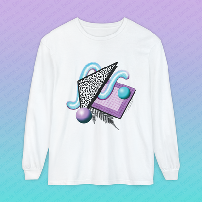 Gummi — Retro Aesthetic Geometric Memphis Style Pastel Vaporwave Unisex Long Sleeve T-Shirt