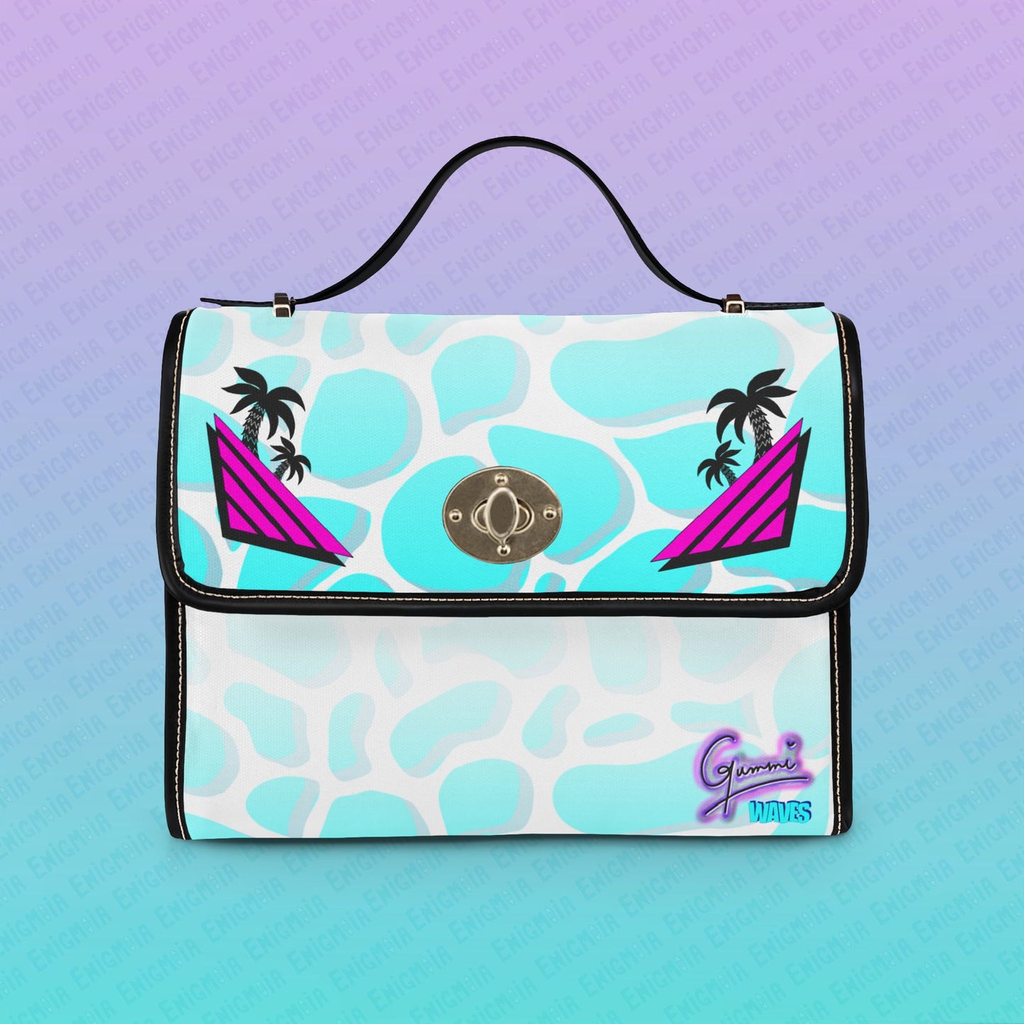 Gummi — Waves - Retro Aesthetic Geometric Memphis Style Pastel Vaporwave Crossbody Bag
