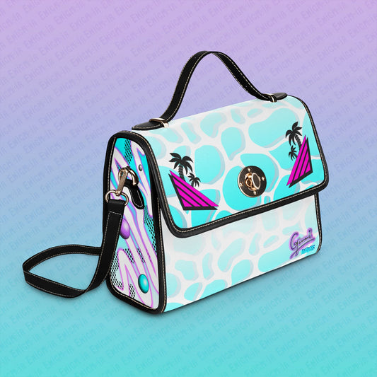 Gummi — Waves - Retro Aesthetic Geometric Memphis Style Pastel Vaporwave Crossbody Bag