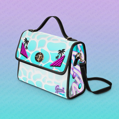 Gummi — Waves - Retro Aesthetic Geometric Memphis Style Pastel Vaporwave Crossbody Bag