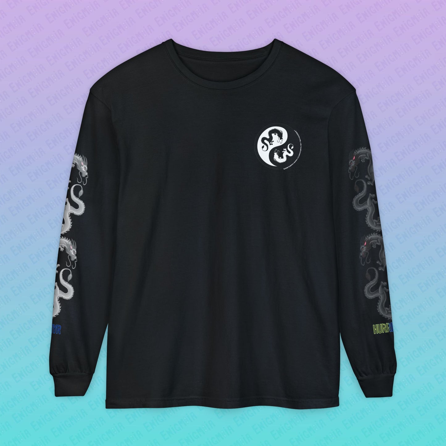 Hurricos & Zephyr — Unisex Yin Yang Chinese Dragon Deluxe Long Sleeve T-Shirt