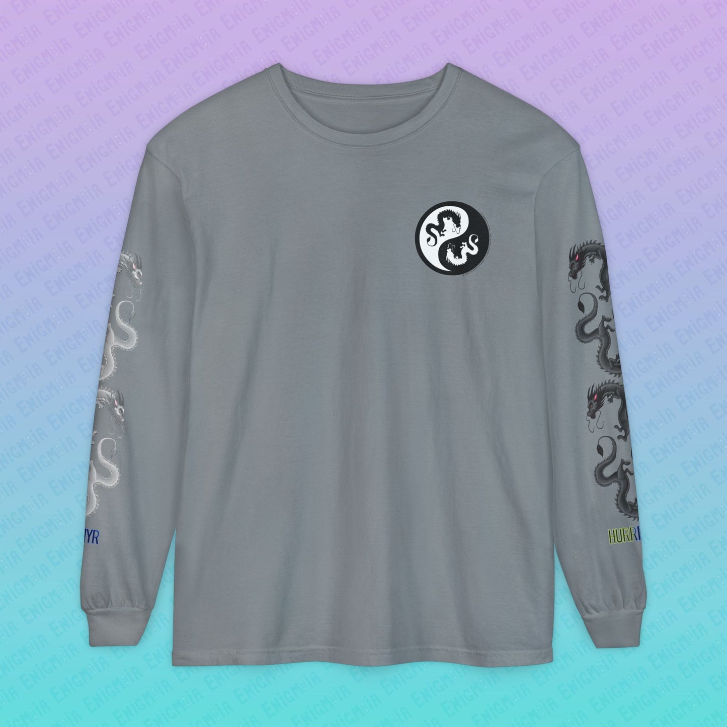 Hurricos & Zephyr — Unisex Yin Yang Chinese Dragon Deluxe Long Sleeve T-Shirt