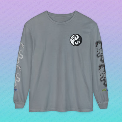Hurricos & Zephyr — Unisex Yin Yang Chinese Dragon Deluxe Long Sleeve T-Shirt