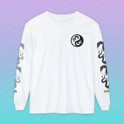 Hurricos & Zephyr — Unisex Yin Yang Chinese Dragon Deluxe Long Sleeve T-Shirt