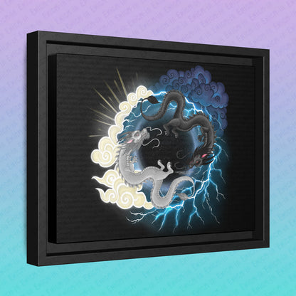 Hurricos & Zephyr — Matte Canvas, Framed (Multi-color)