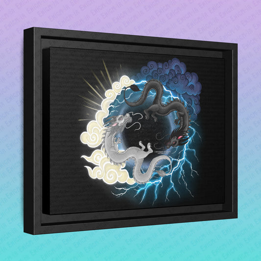 Hurricos & Zephyr — Matte Canvas, Framed (Multi-color)