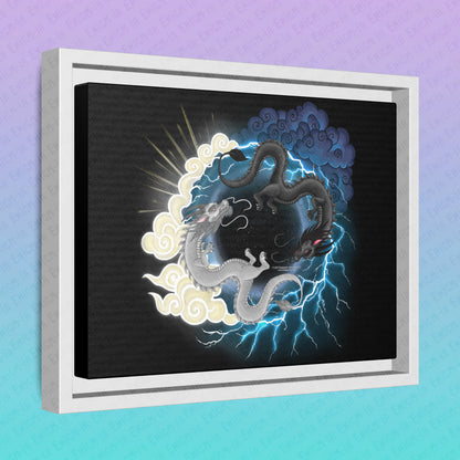 Hurricos & Zephyr — Matte Canvas, Framed (Multi-color)