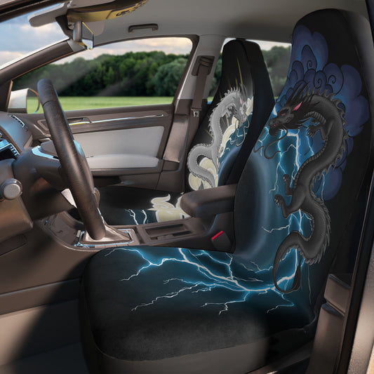 Hurricos & Zephyr — Chinese Yin Yang Storm Dragon Polyester Car Seat Cover Set