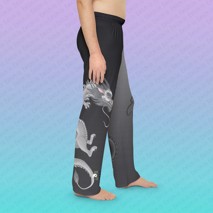 Hurricos & Zephyr — Unisex Split Yin-Yang Storm Dragon Sleep Pants
