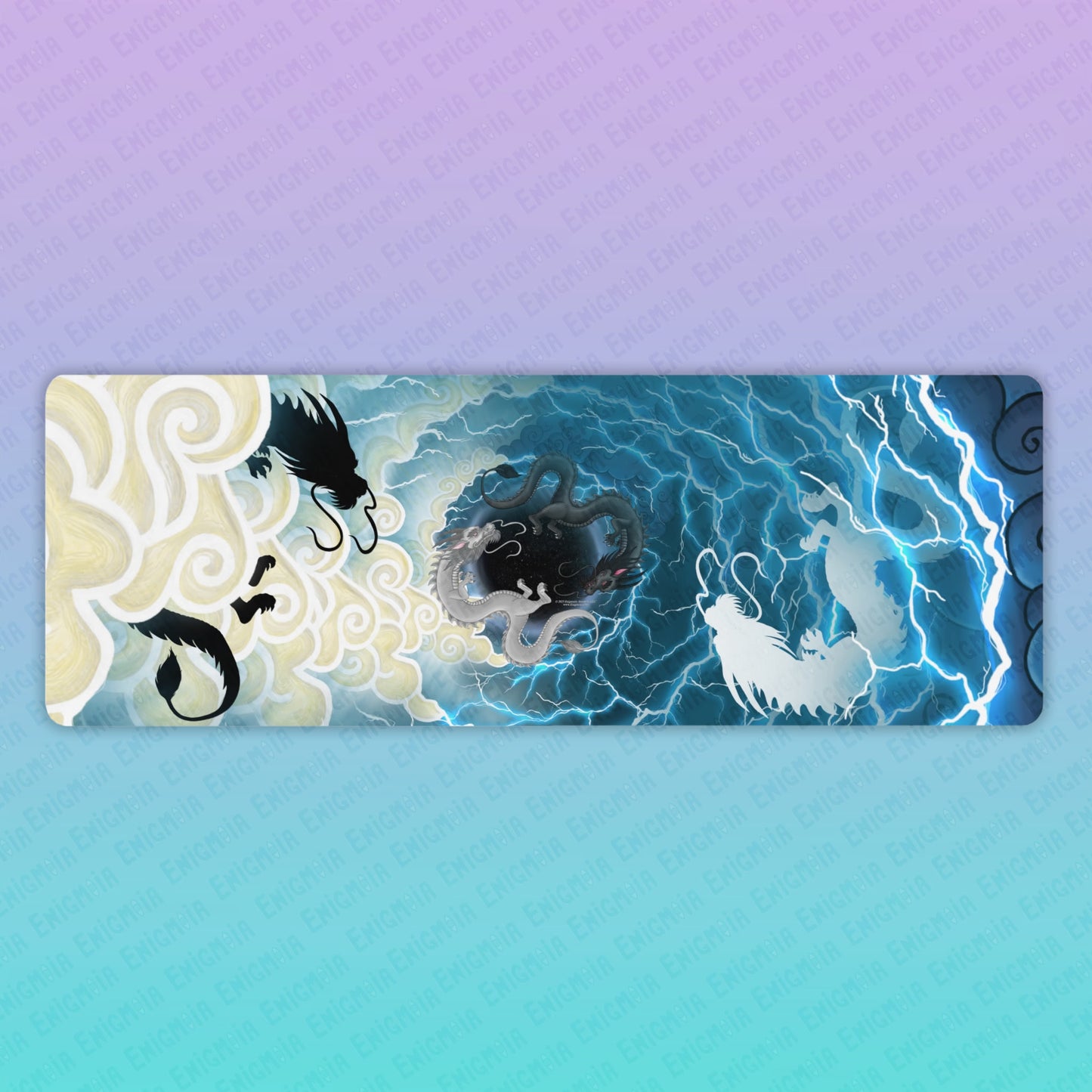 Hurricos & Zephyr — Chinese Yin Yang Storm Dragon Rubber Yoga Mat