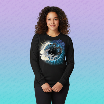 Hurricos & Zephyr — Yin Yang Chinese Dragon Gildan Long Sleeve T-Shirt