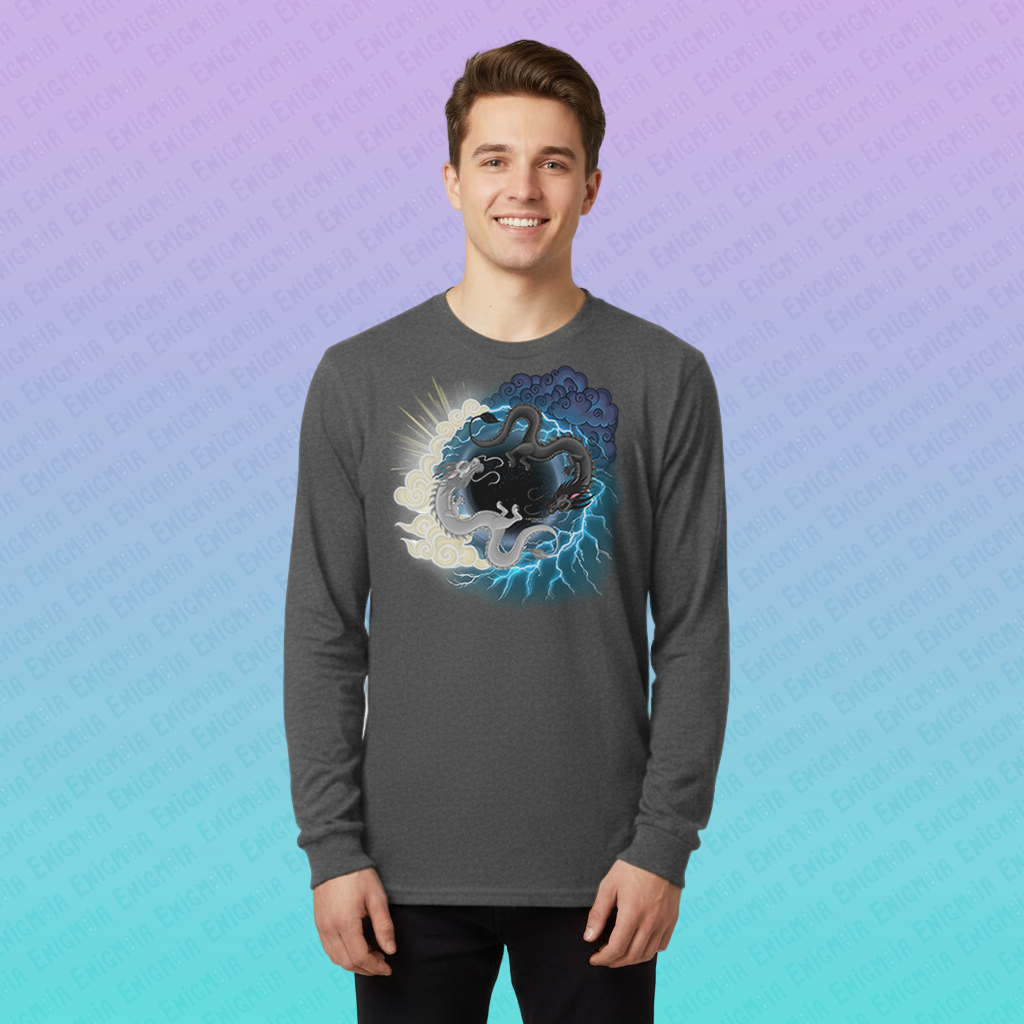 Hurricos & Zephyr — Yin Yang Chinese Dragon Gildan Long Sleeve T-Shirt