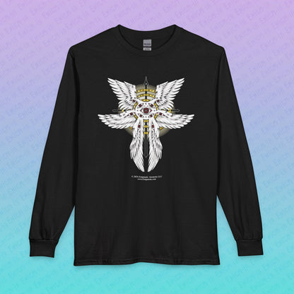 Liminal Seraphim Dimension — Biblically Accurate Angel Basic Long Sleeve Graphic Tee