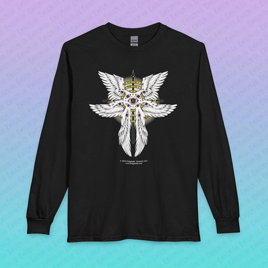 Liminal Seraphim Dimension — Biblically Accurate Angel Basic Long Sleeve Graphic Tee
