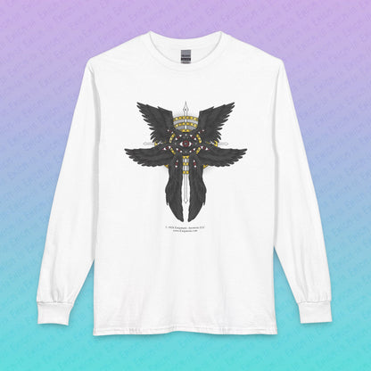 Liminal Seraphim Dimension — Biblically Accurate Angel Basic Long Sleeve Graphic Tee