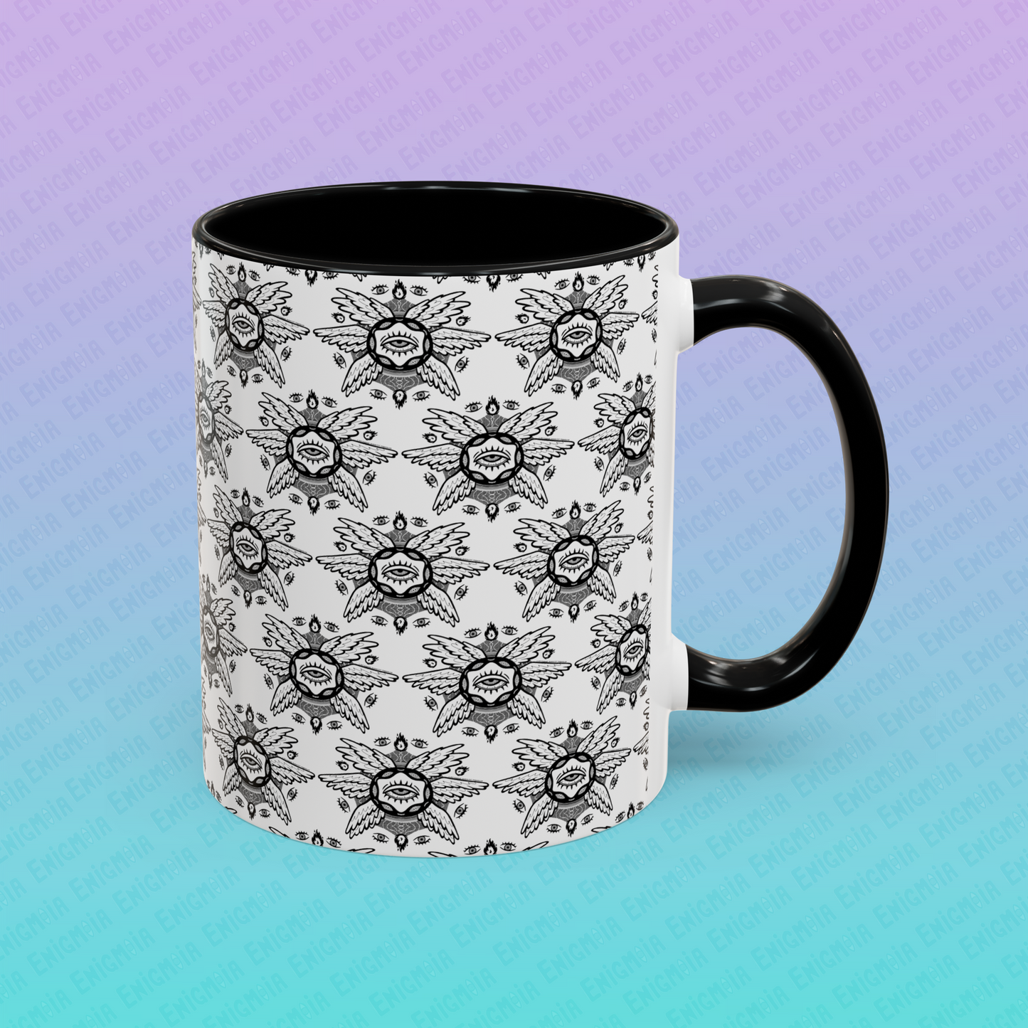 Be Not Afraid — Seraphim - Biblically Accurate Angel Hand-Drawn Pattern Design Coffee Mug
