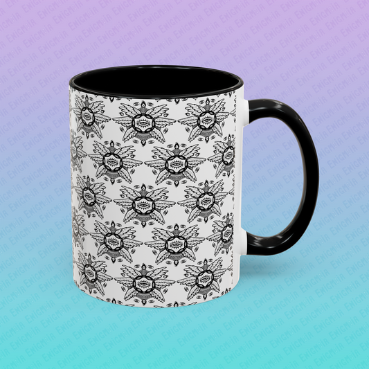 Be Not Afraid — Seraphim - Biblically Accurate Angel Hand-Drawn Pattern Design Coffee Mug