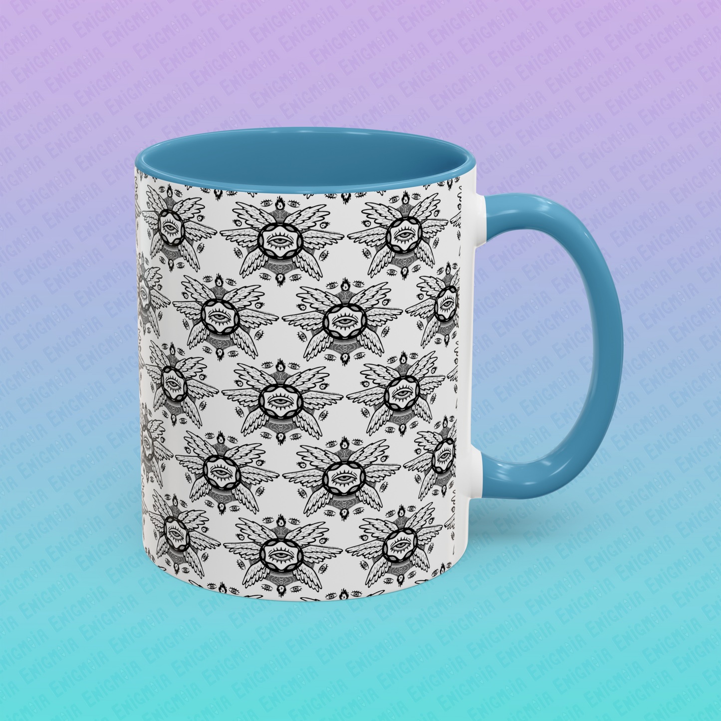 Be Not Afraid — Seraphim - Biblically Accurate Angel Hand-Drawn Pattern Design Coffee Mug