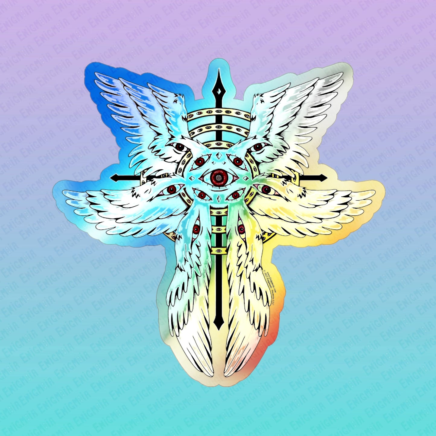 Liminal Seraphim Dimension — Holographic Spiritual Biblically Accurate Angel Die-Cut Decal Sticker