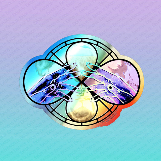 Purgatory — Cosmic Limbo Holographic Colorful Spiritual Space Design Die-Cut Sticker