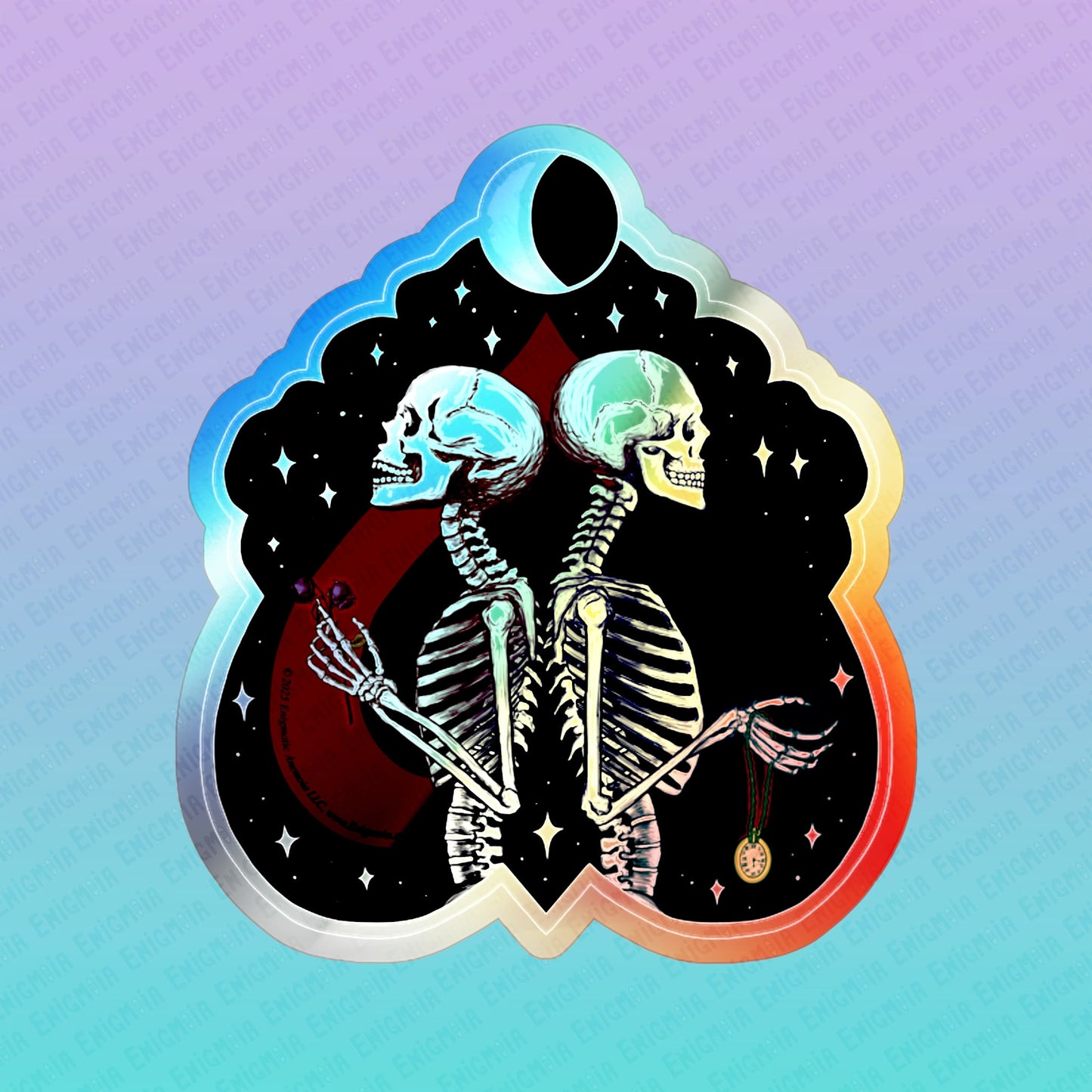 Till Death Do Us Part — Rainbow Holographic Iridescent Die-Cut Sticker