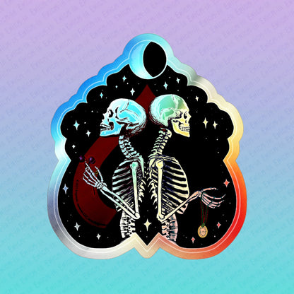 Till Death Do Us Part — Rainbow Holographic Iridescent Die-Cut Sticker