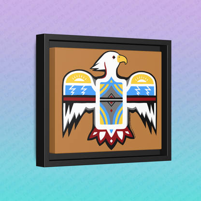Thunderbird — Southwestern Native American Mythological Eagle Framed Matte Canvas Wall Art